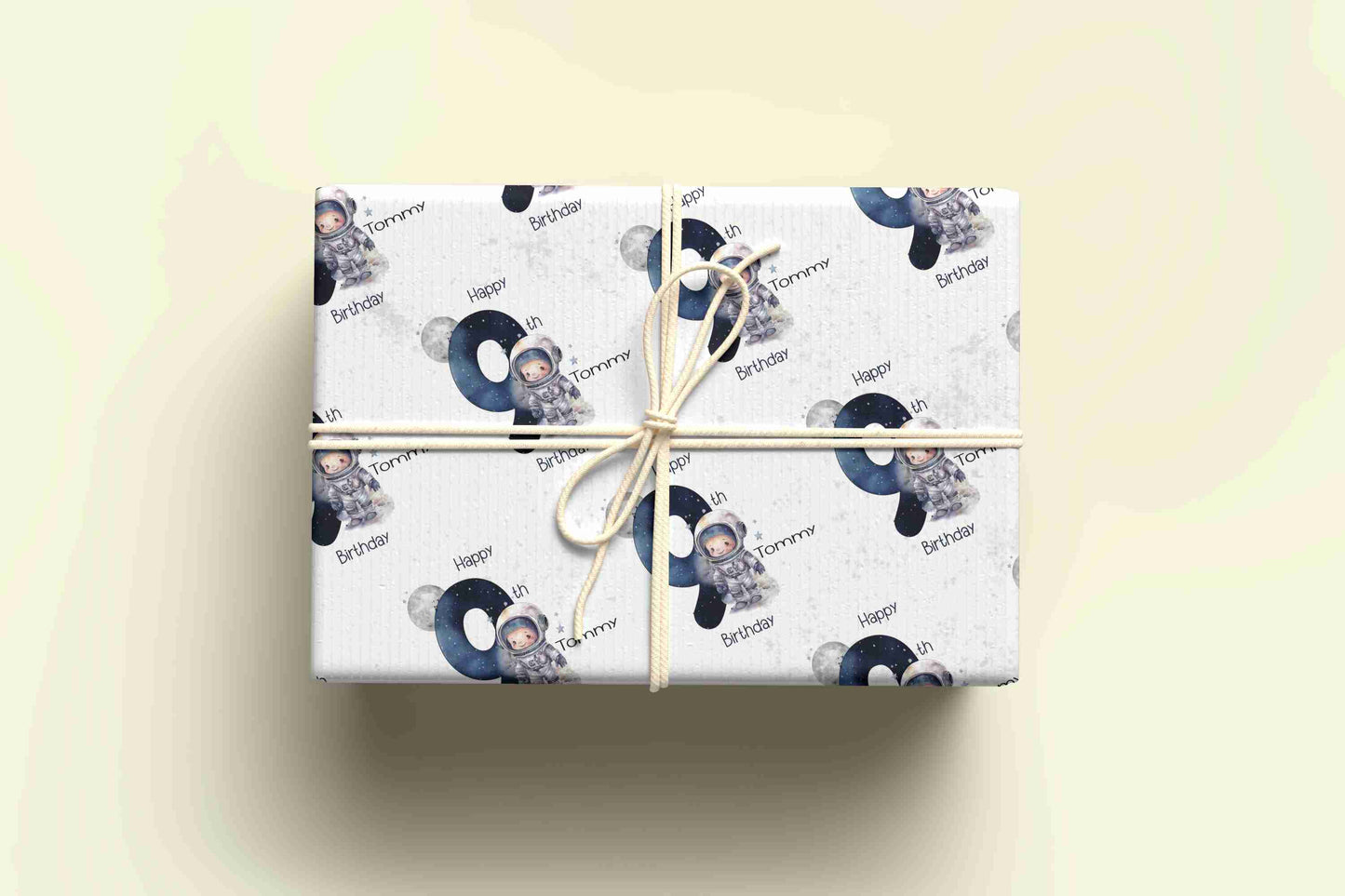 Personalised Astronaut Birthday Wrapping Paper Ages 1-9