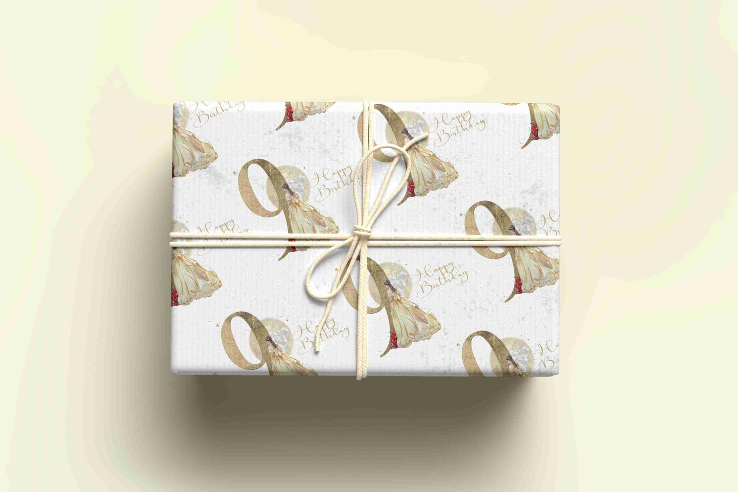 Personalised Belle Wrapping Paper Ages 1-9