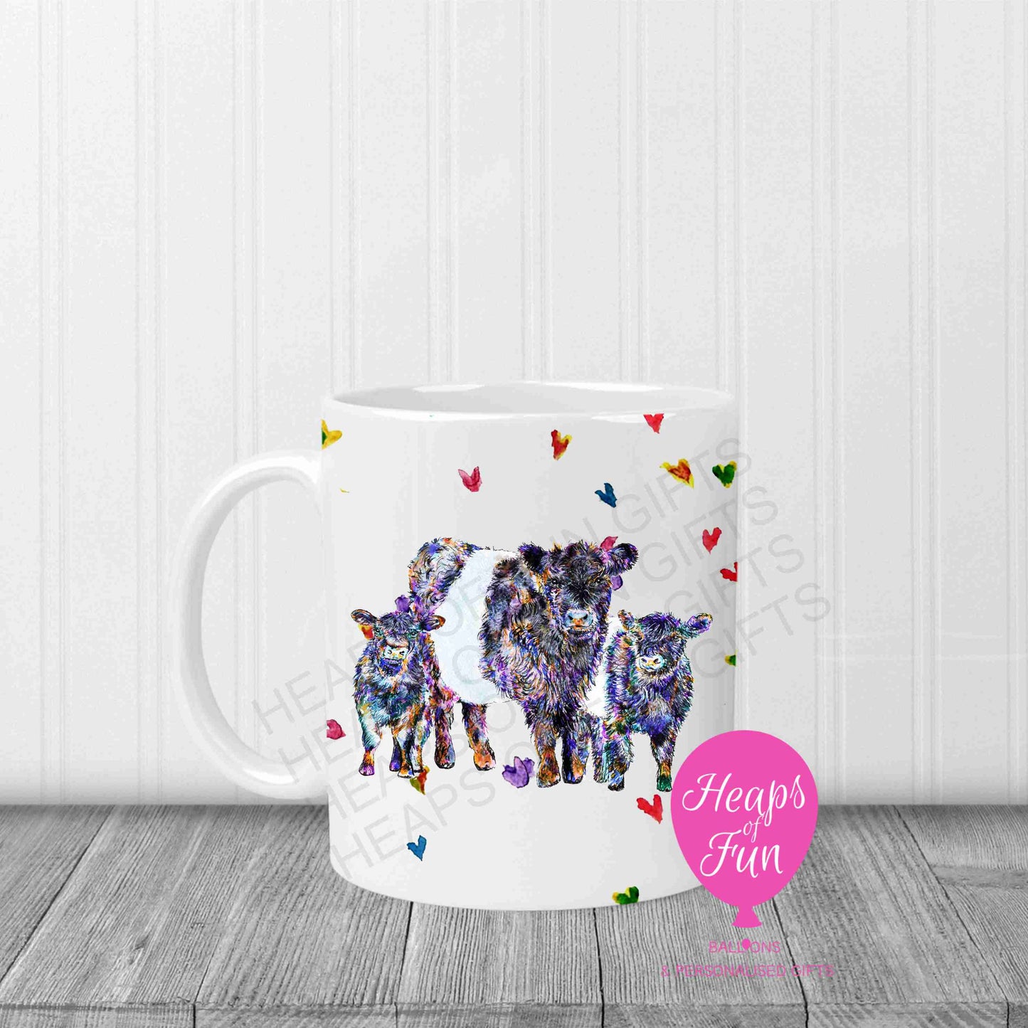 Belted Galloway Mug – Cow Design | Farm Animal Gift