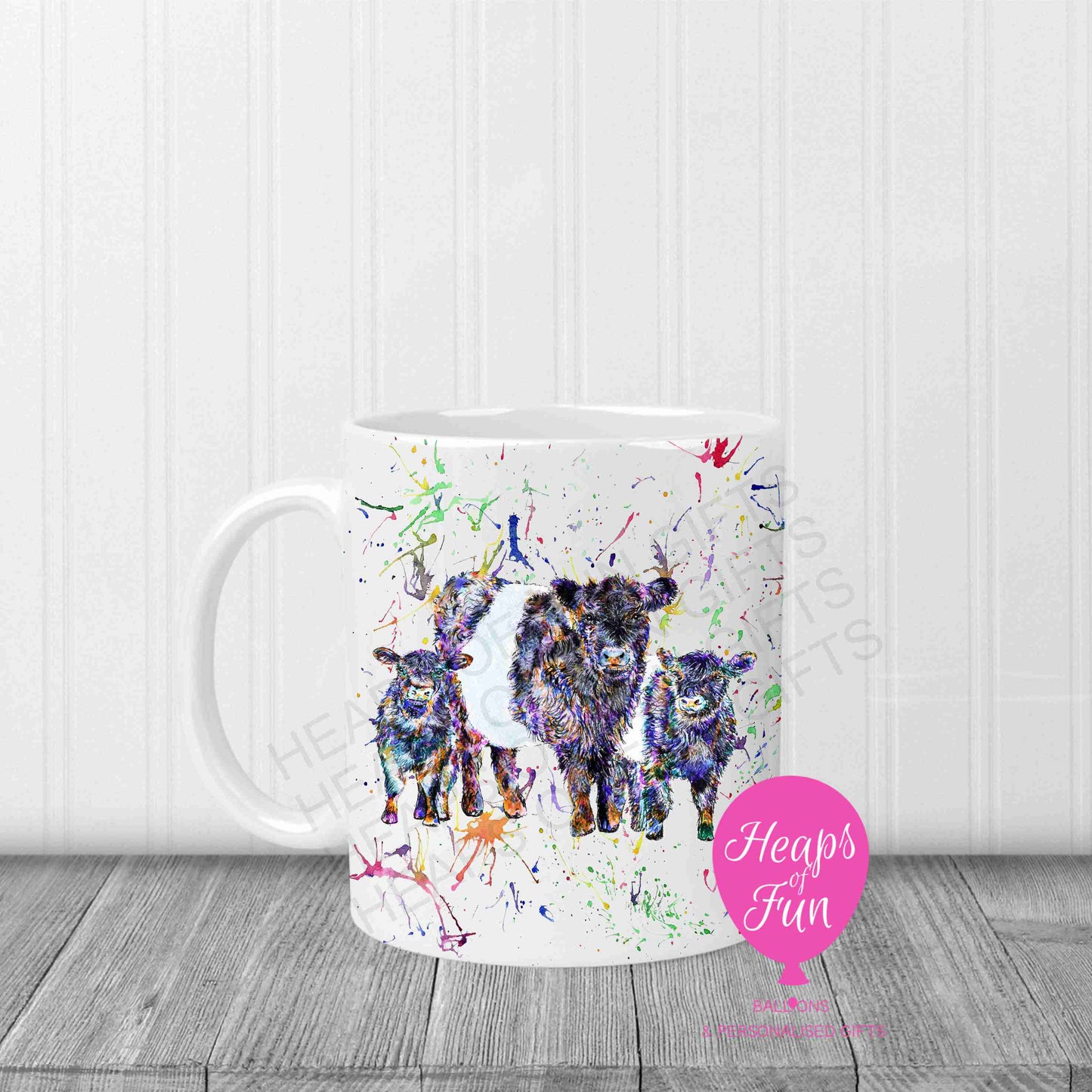 Belted Galloway Mug – Cow Design | Farm Animal Gift