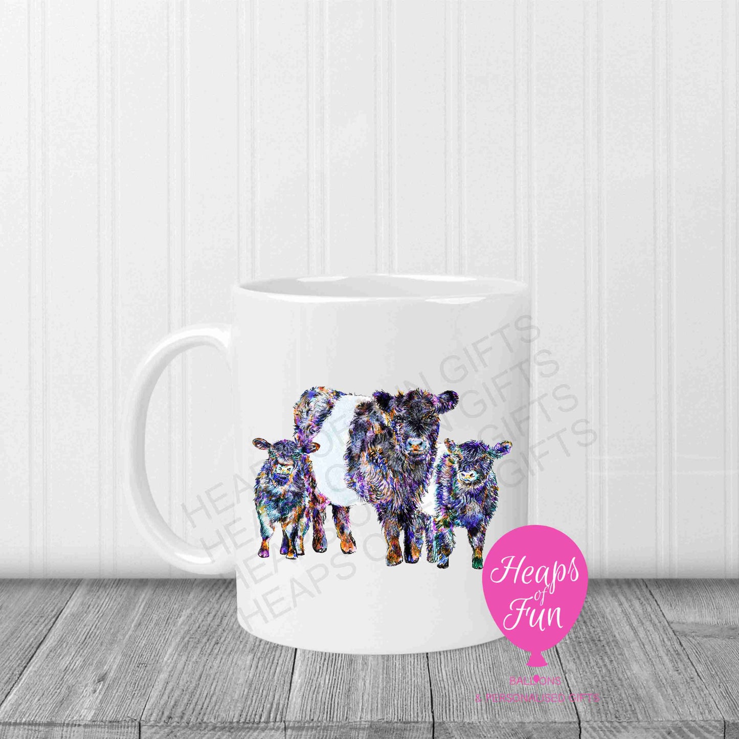 Belted Galloway Mug – Cow Design | Farm Animal Gift