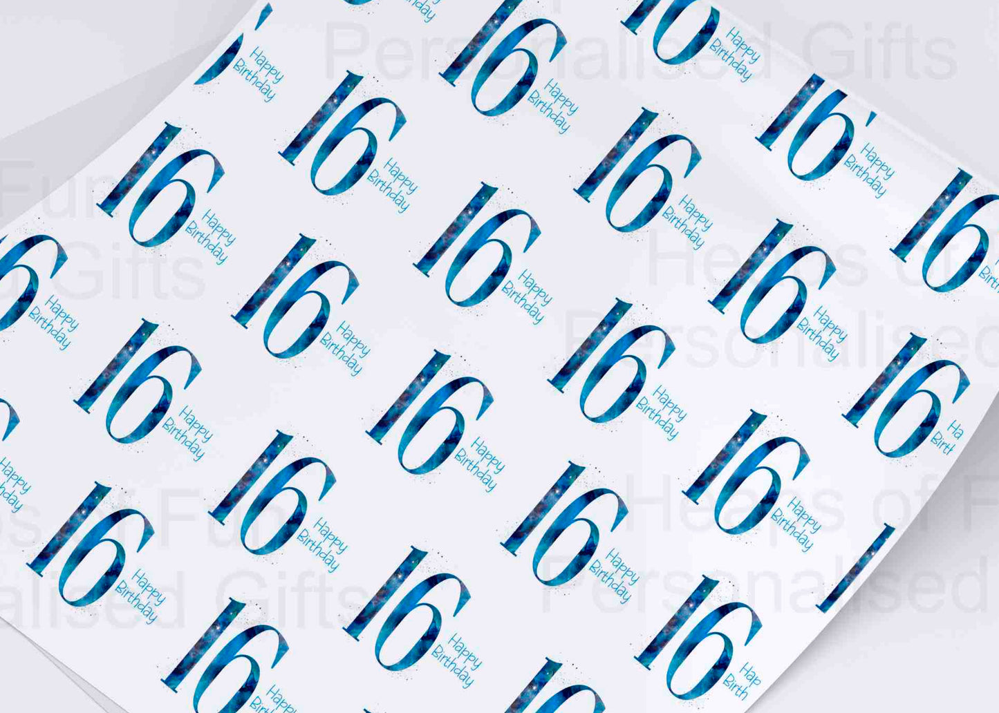 16th Birthday Wrapping Paper - Pink or Blue