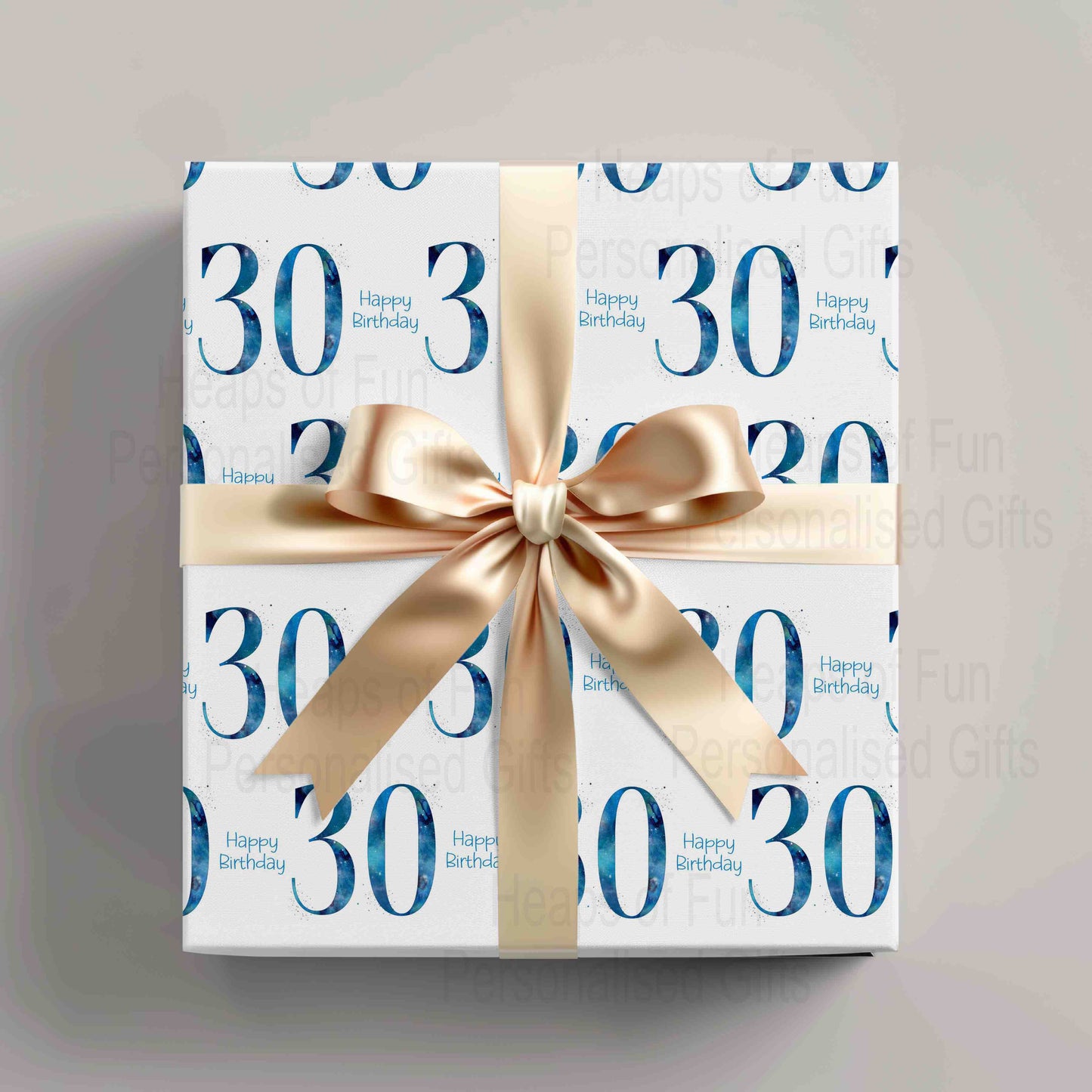 30th Birthday Wrapping Paper - Pink or Blue