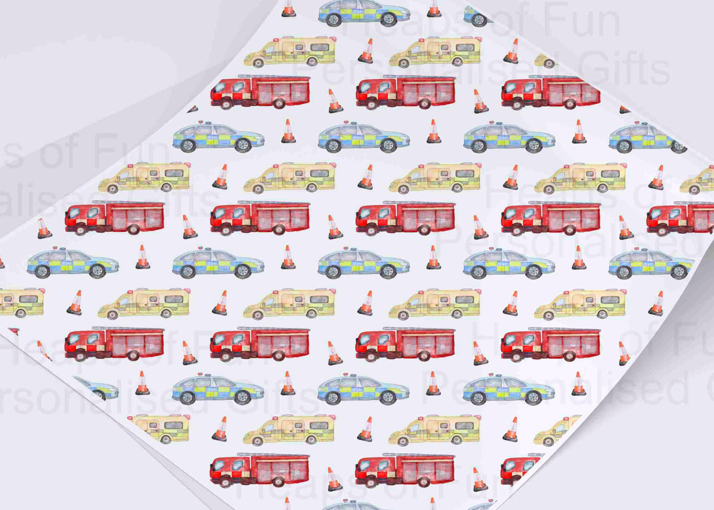 Emergency Service Birthday Wrapping Paper