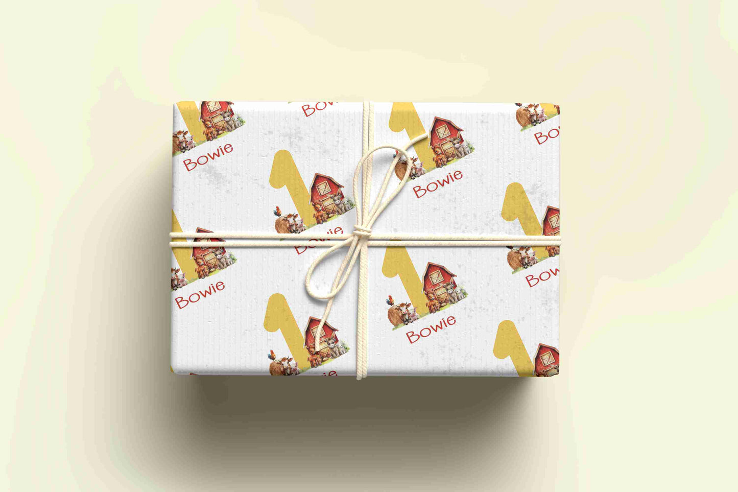 Personalised Farm Themed Wrapping Paper - Age 1 - 10