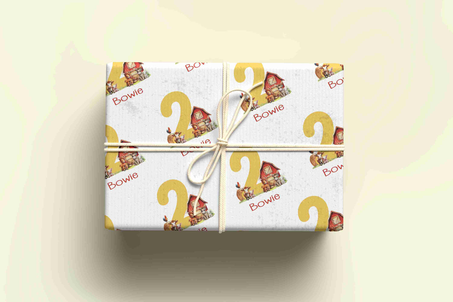 Personalised Farm Themed Wrapping Paper - Age 1 - 10