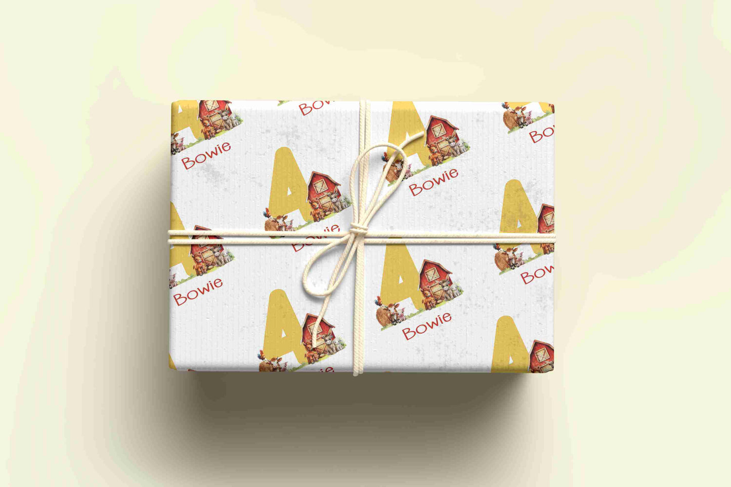 Personalised Farm Themed Wrapping Paper - Age 1 - 10