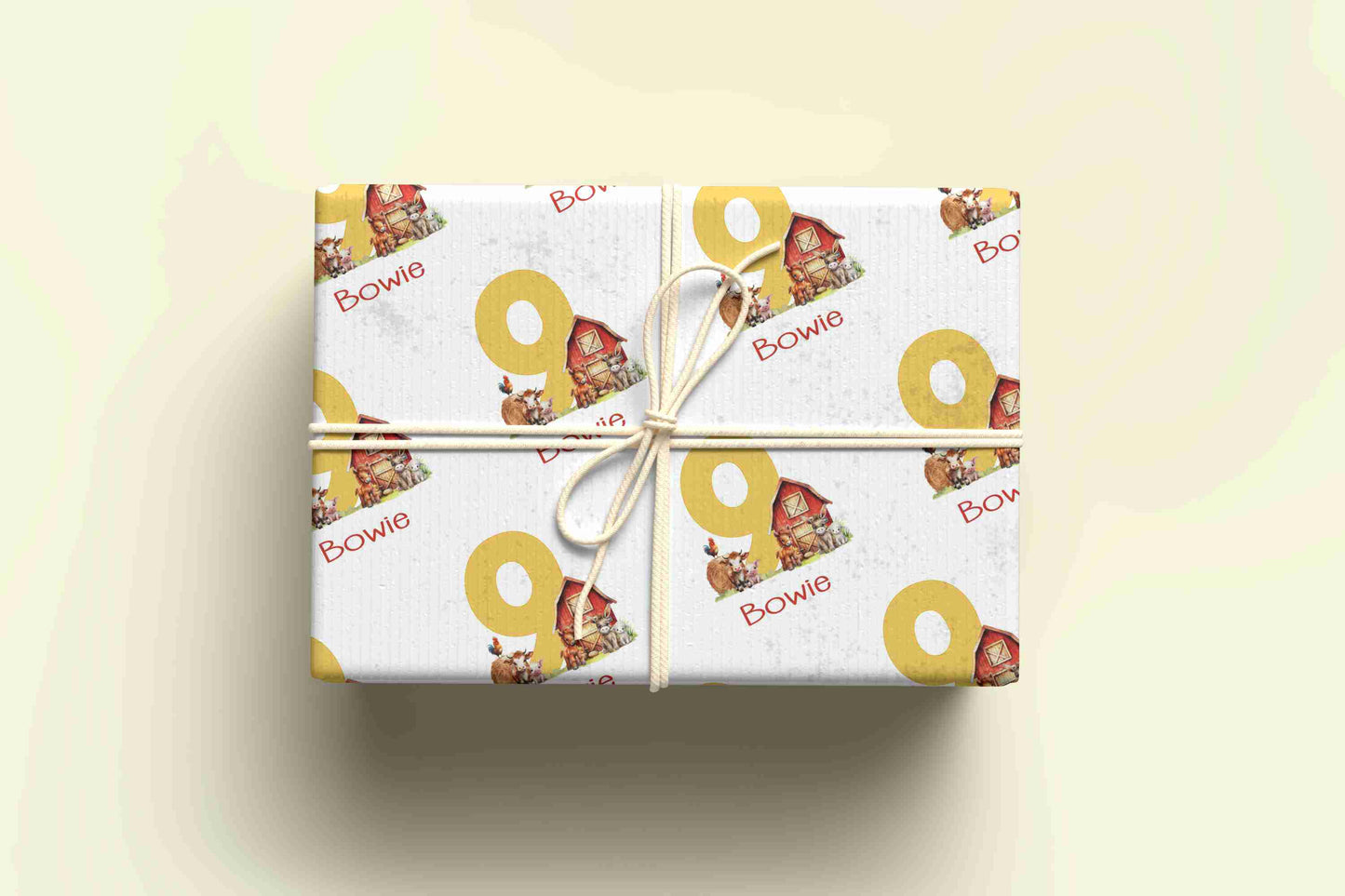 Personalised Farm Themed Wrapping Paper - Age 1 - 10