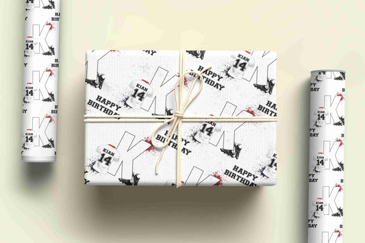 Personalised Football Themed Wrapping Paper