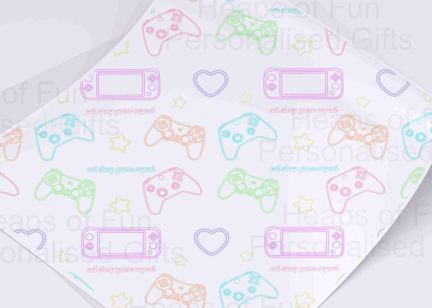 Gaming Themed Wrapping Paper