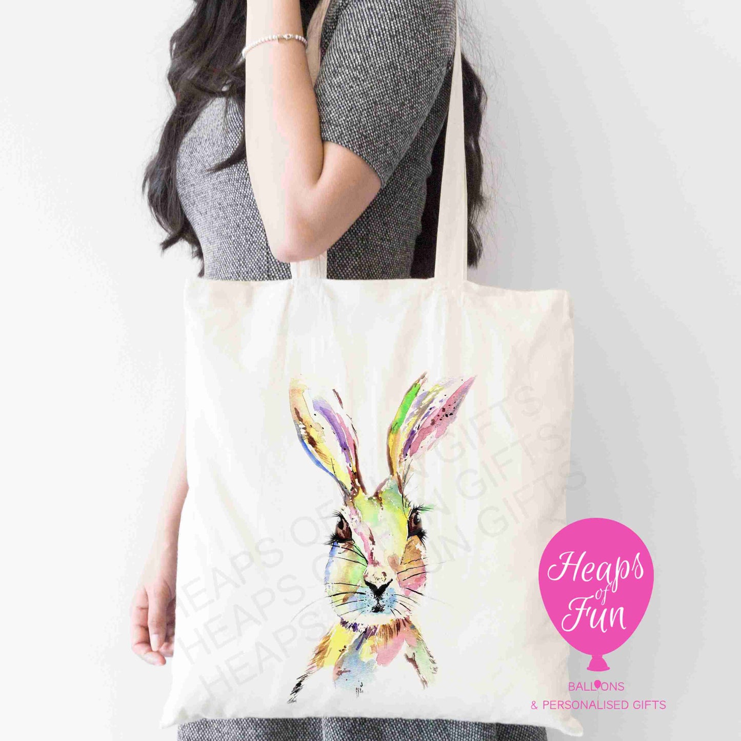 Colourful Hare Design Tote Bag – Elegant, Whimsical & Eco-Friendly