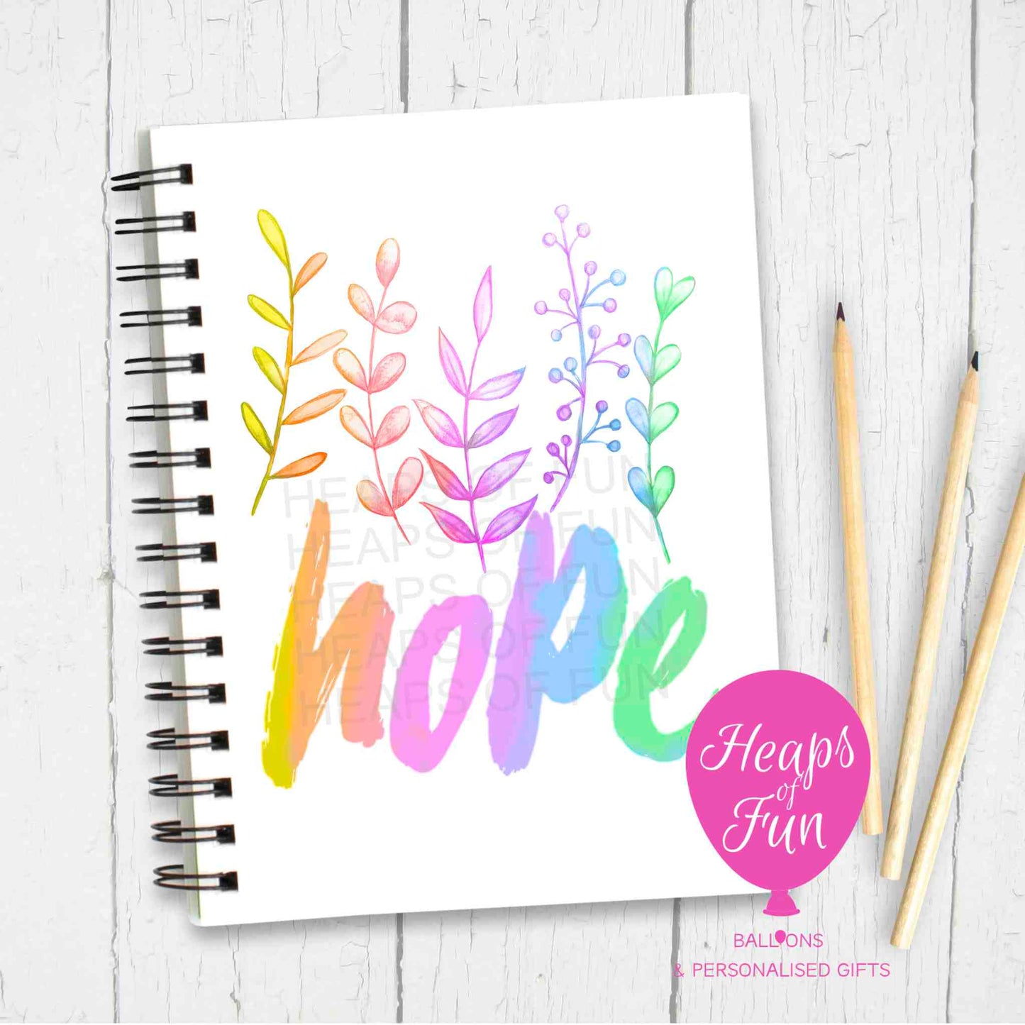 Hope Notebook – Rainbow Inspirational Spiral Journal for Positivity & Self-Reflection