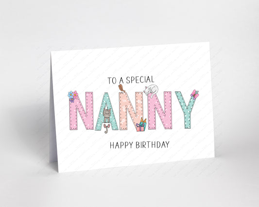 Special Nanny Birthday Card