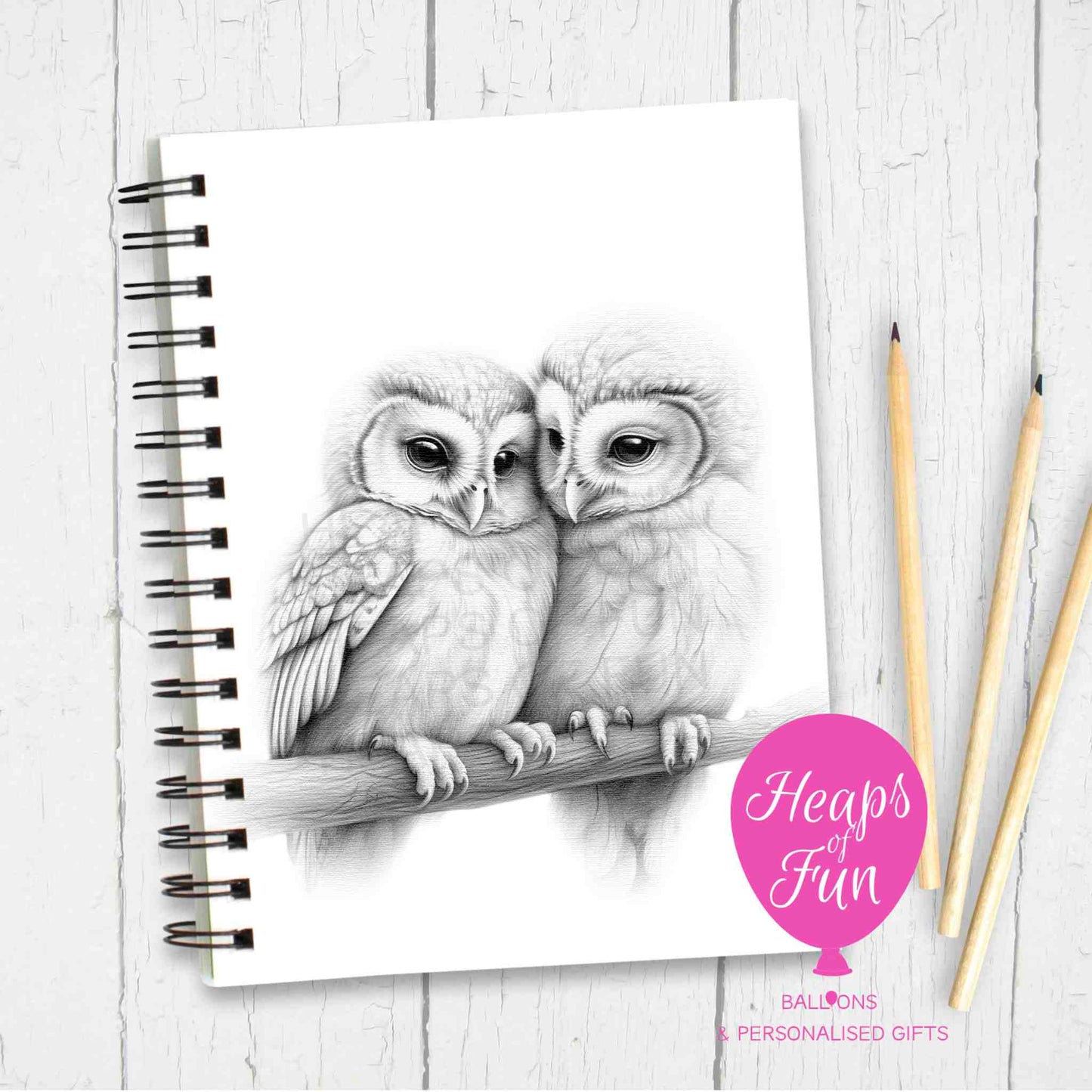 A5 Personalised Owl Notebook - Sketchy Design