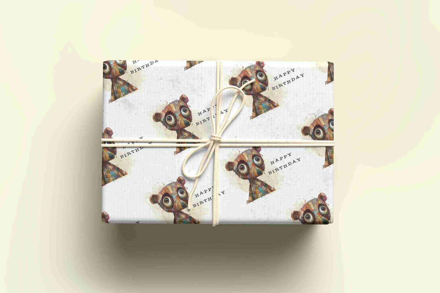 Quirky Bear Happy Birthday Wrapping Paper