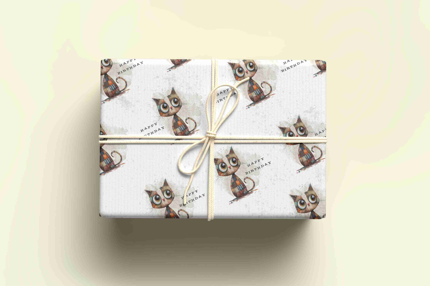 Quirky Cat Happy Birthday Wrapping Paper