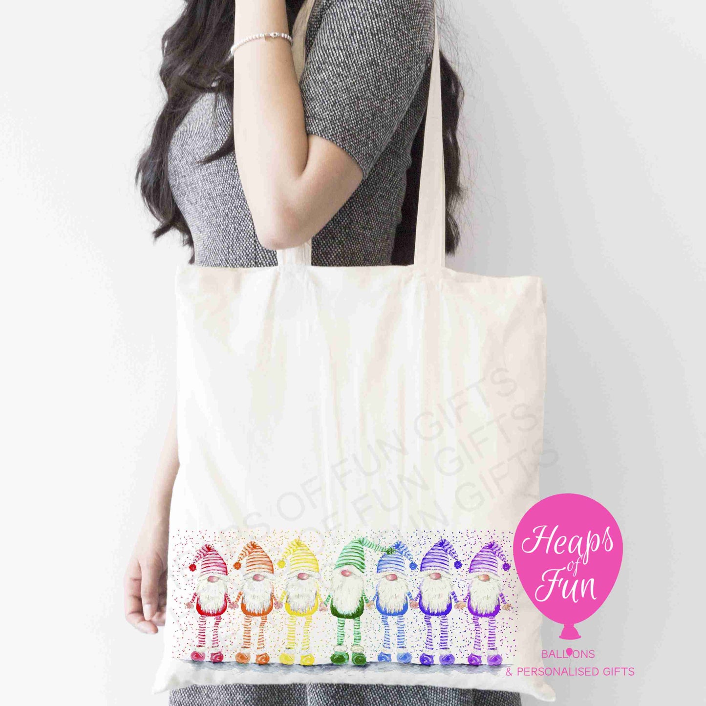 Colourful Rainbow Gonk Design Tote Bag – Fun, Eco-Friendly & Unique
