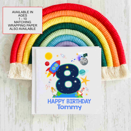 Space Themed Birthday Card - Ages 1-10