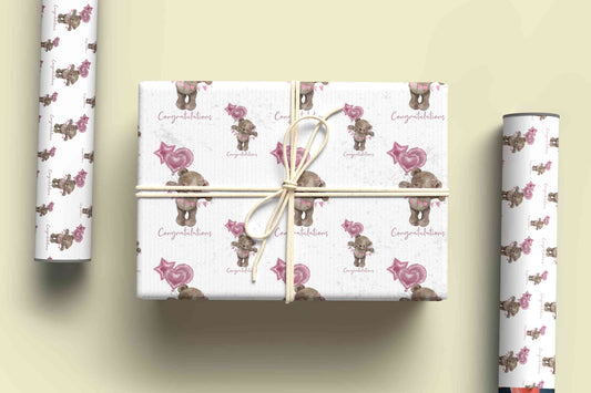 New Baby Wrapping Paper - personalised with any text