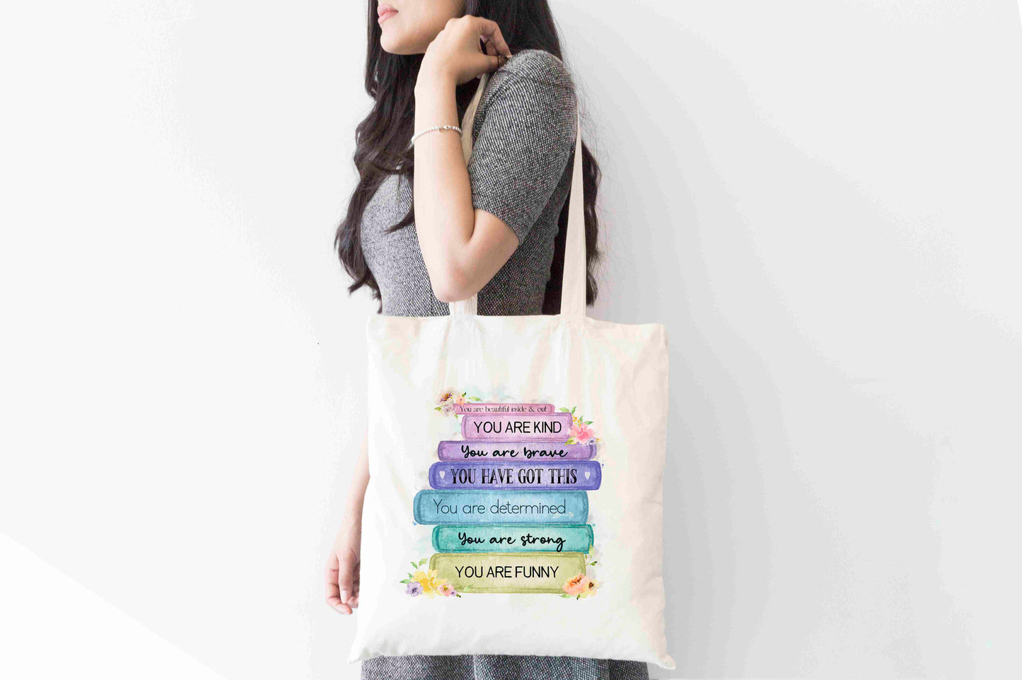 Book Lover Tote Bag – Inspirational Quotes Design