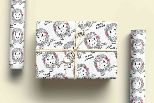 Cute Lamb Wrapping Paper