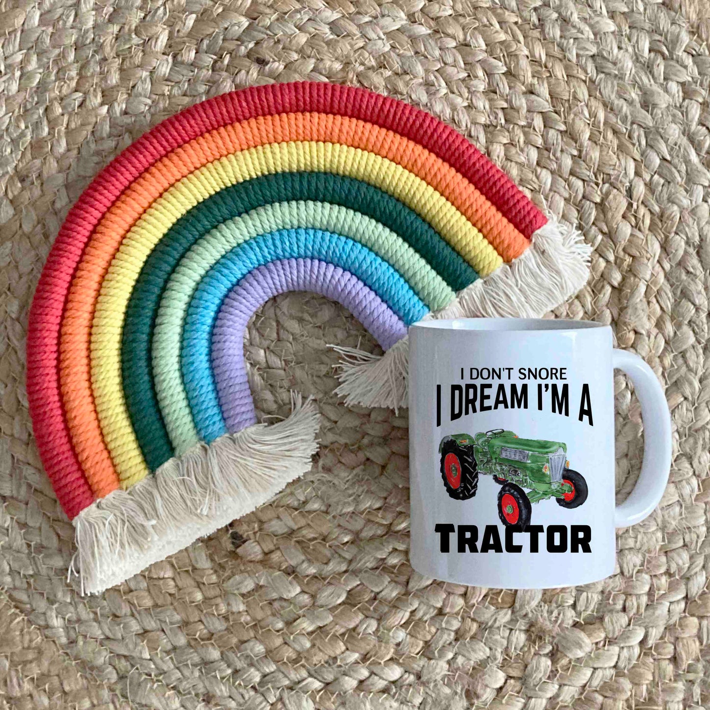 I Don’t Snore, I Dream I’m a Tractor Mug – Funny Farming Gift *Vintage Green