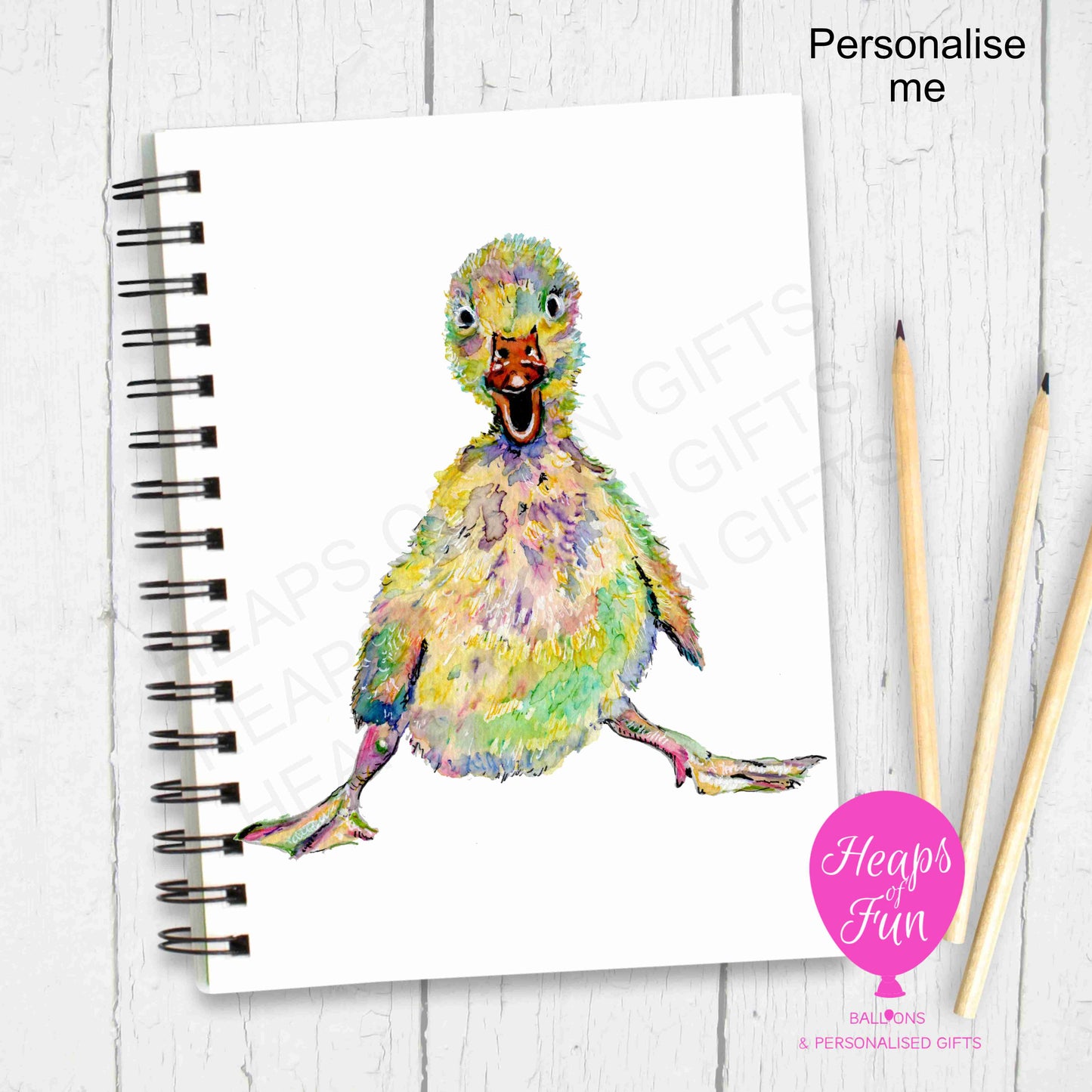 A5 Personalised Notebook – Cute Duckling Design | Custom Name Journal
