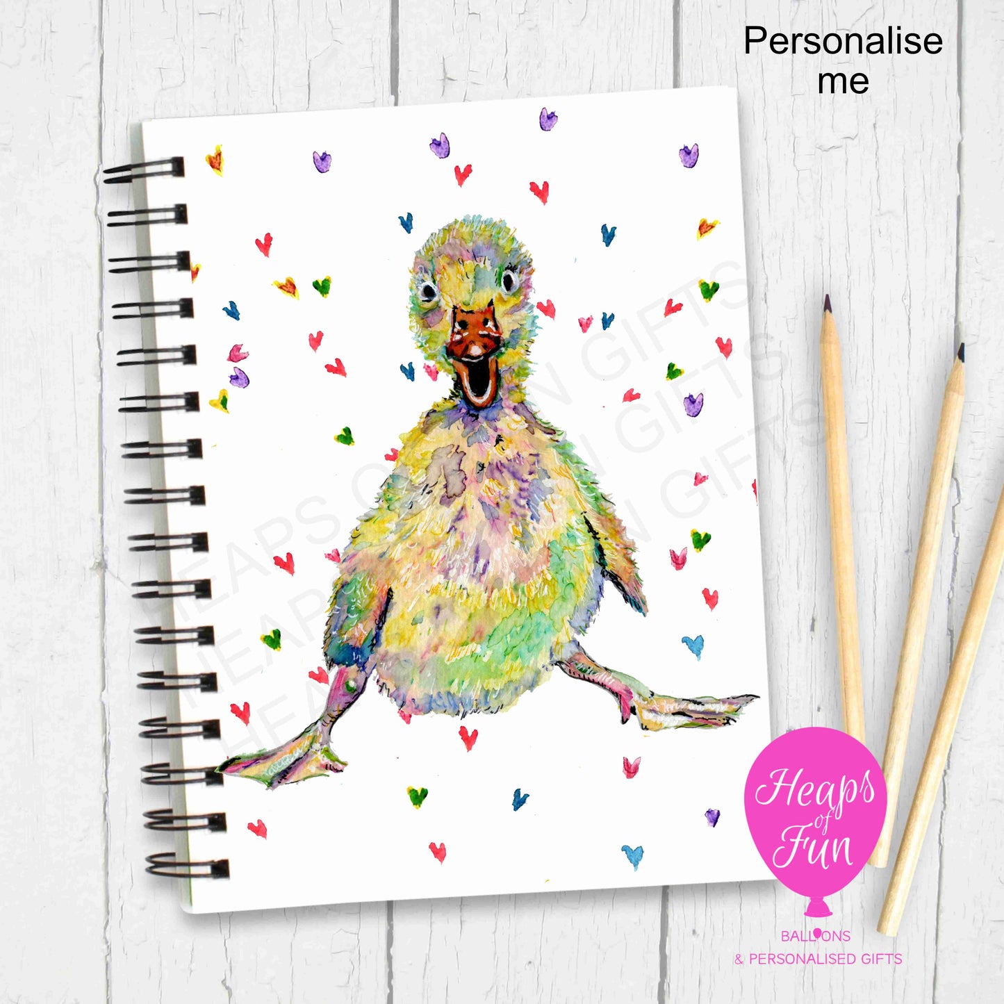 A5 Personalised Notebook – Cute Duckling Design | Custom Name Journal
