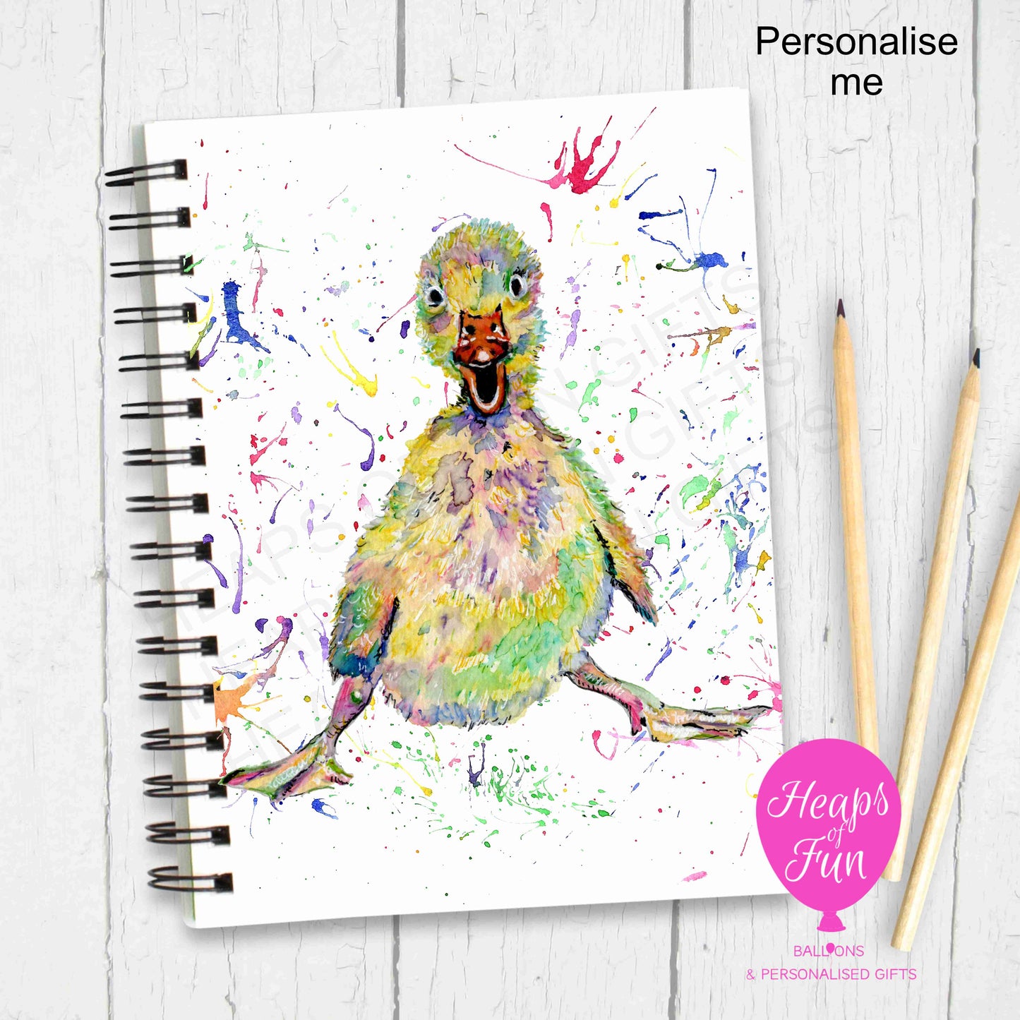 A5 Personalised Notebook – Cute Duckling Design | Custom Name Journal