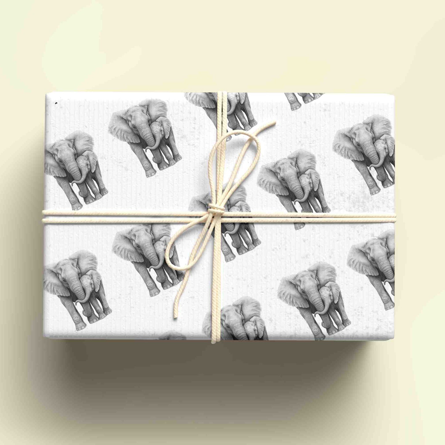 Sketchy Elephant Couple Wrapping Paper - For any occasion