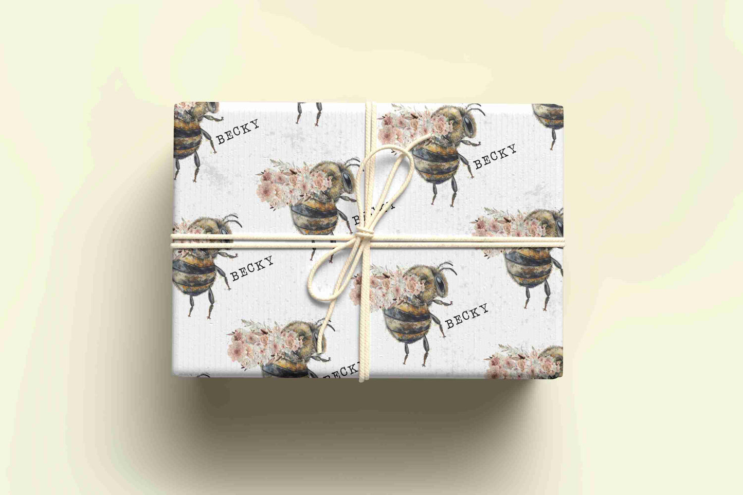 Floral Bee Wrapping Paper - For any occasion
