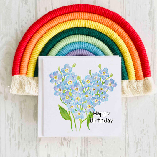 Forget me not Flowers Birthday Card