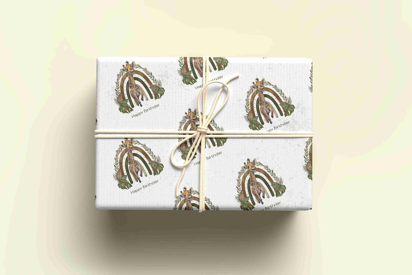 Giraffe Rainbow Wrapping Paper - For any occasion