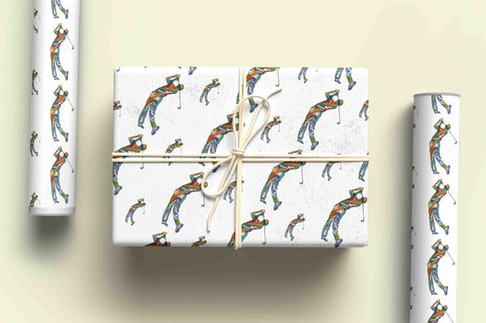 Golf Themed Wrapping Paper