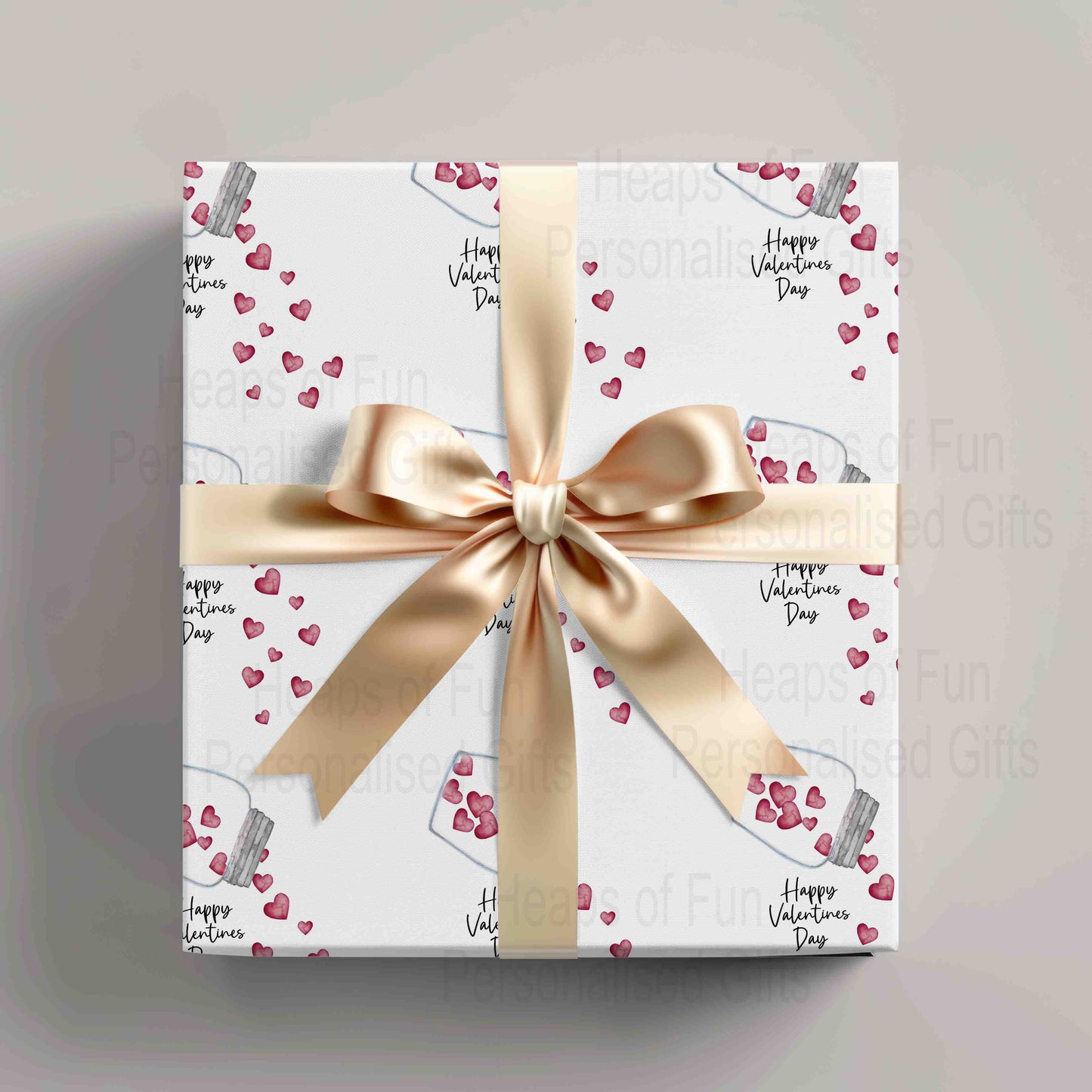 Jar of Hearts Valentine's Day Wrapping Paper