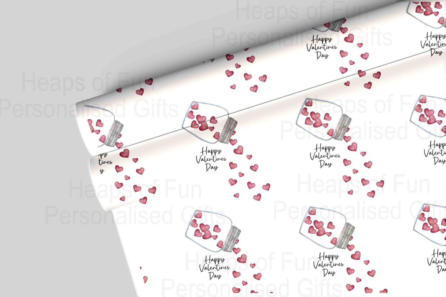 Jar of Hearts Valentine's Day Wrapping Paper