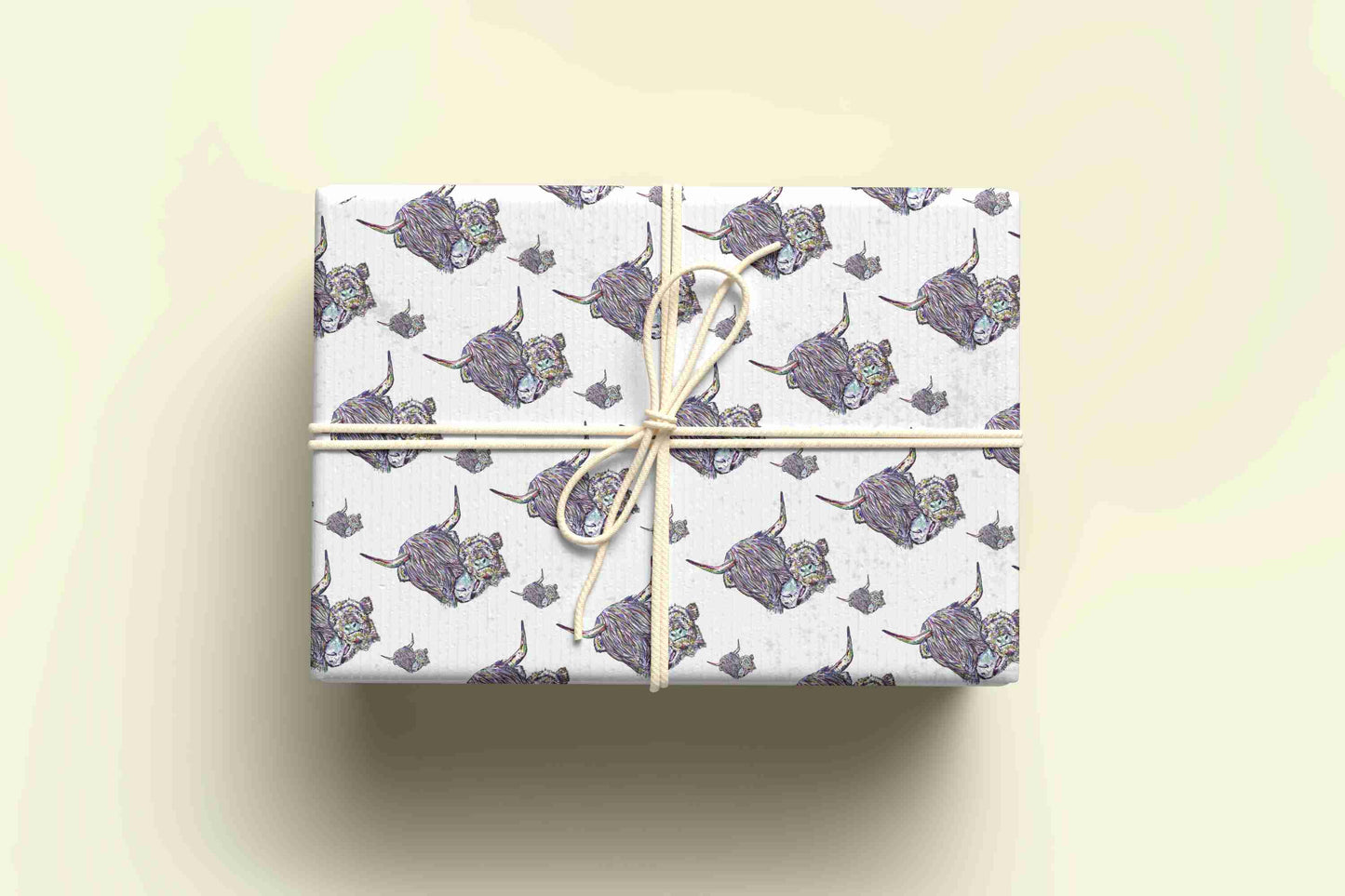 Highland Cow and Baby Wrapping Paper - For any occasion