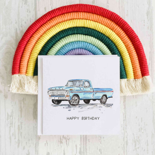Pickup Truck Birthday Card, Father's Day Card