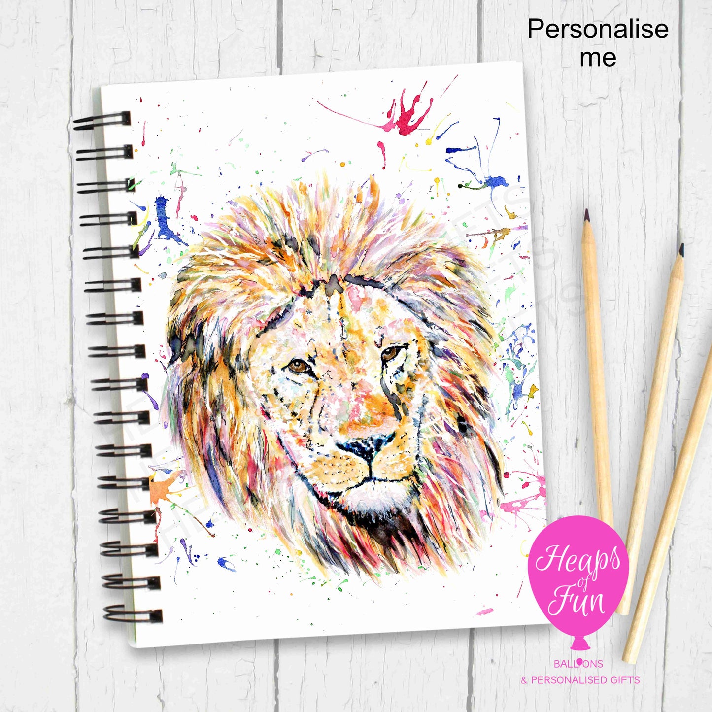 A5 Personalised Notebook – Lion Design | Custom Name Journal