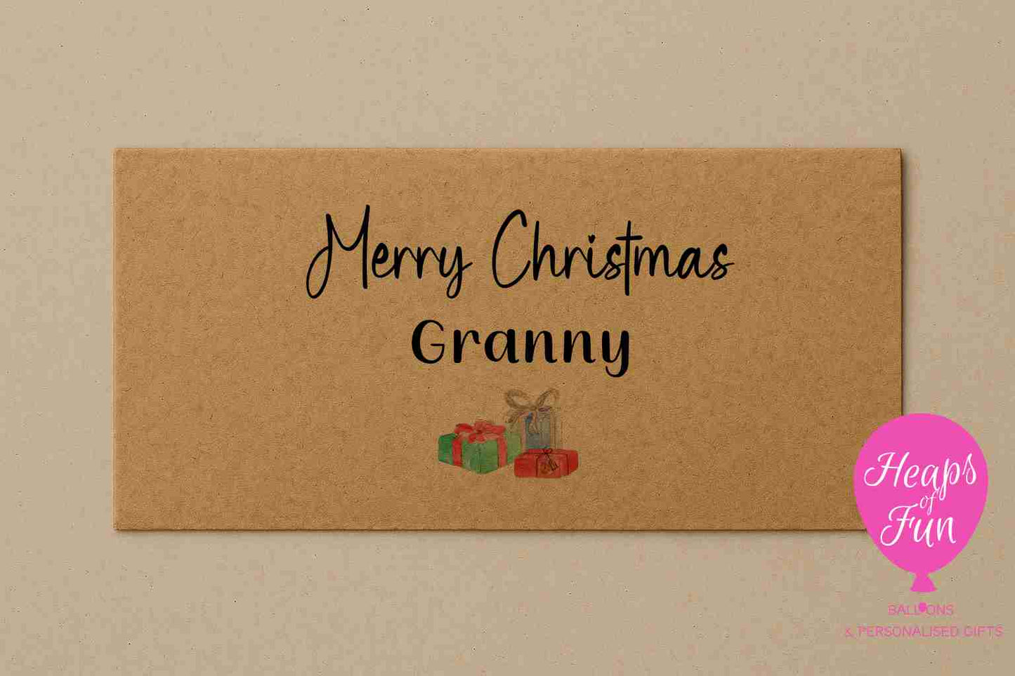 Personalised Merry Christmas Envelope – Perfect for Gifting Money, Vouchers & Gift Cards