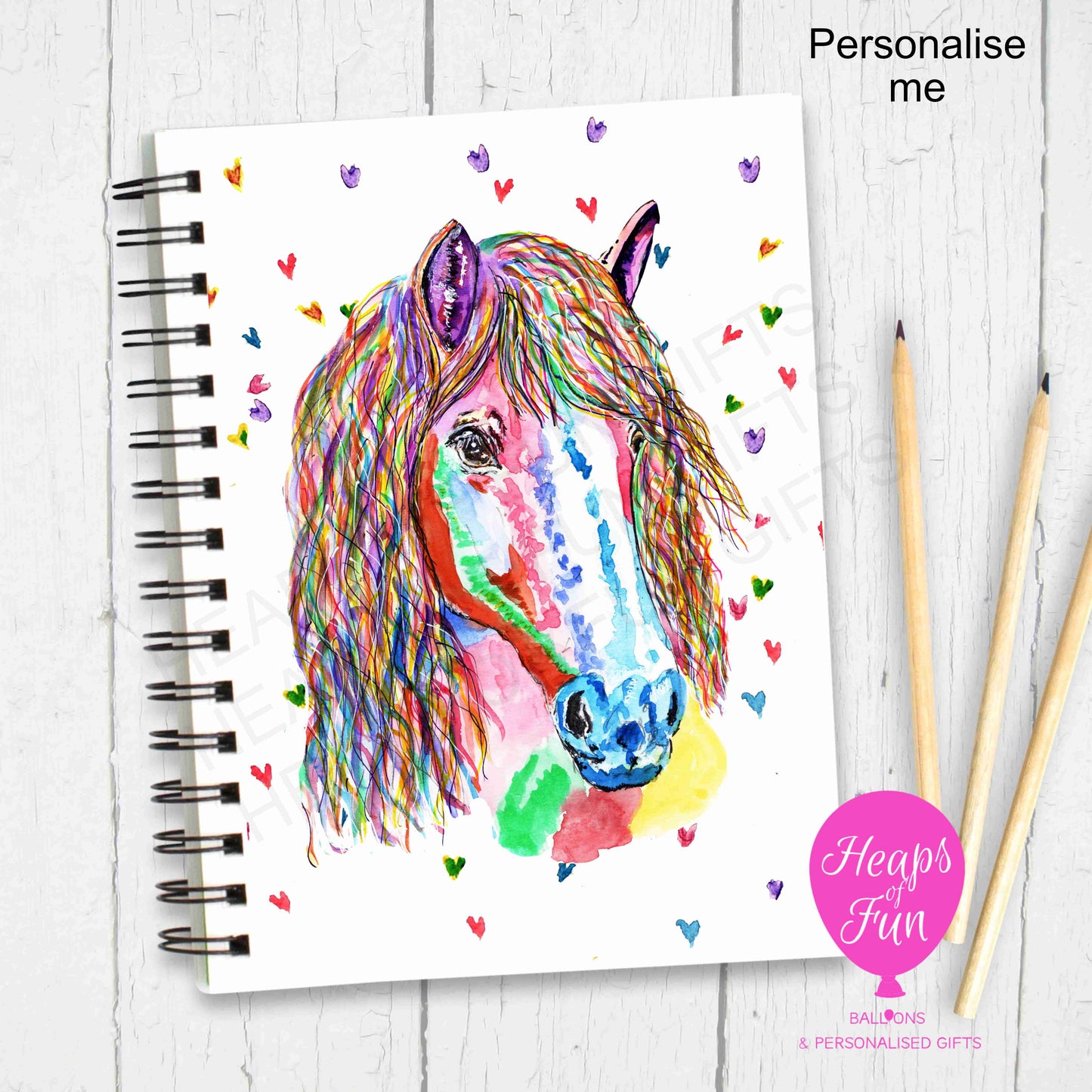 A5 Personalised Notebook – Pony Design | Custom Name Journal