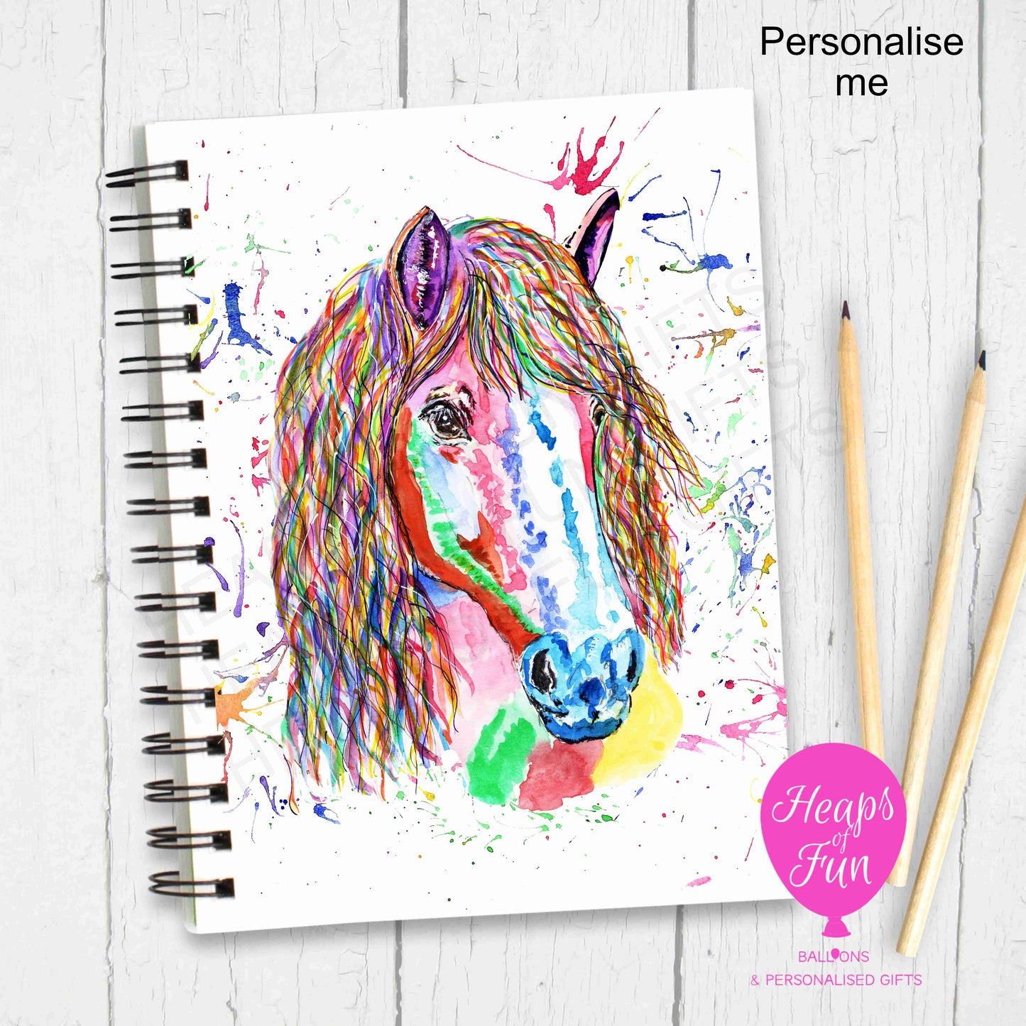A5 Personalised Notebook – Pony Design | Custom Name Journal