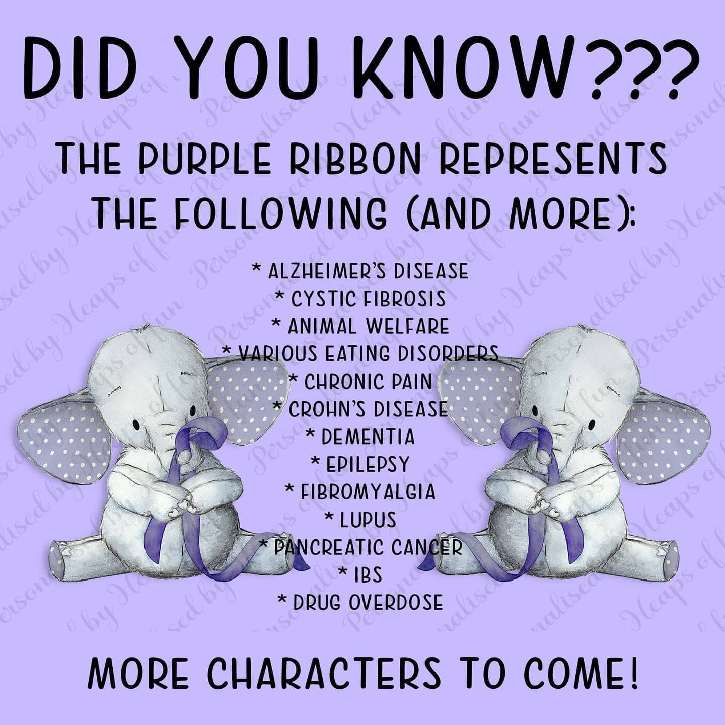 Purple Ribbon Awareness Notebook – Elephant Design Journal