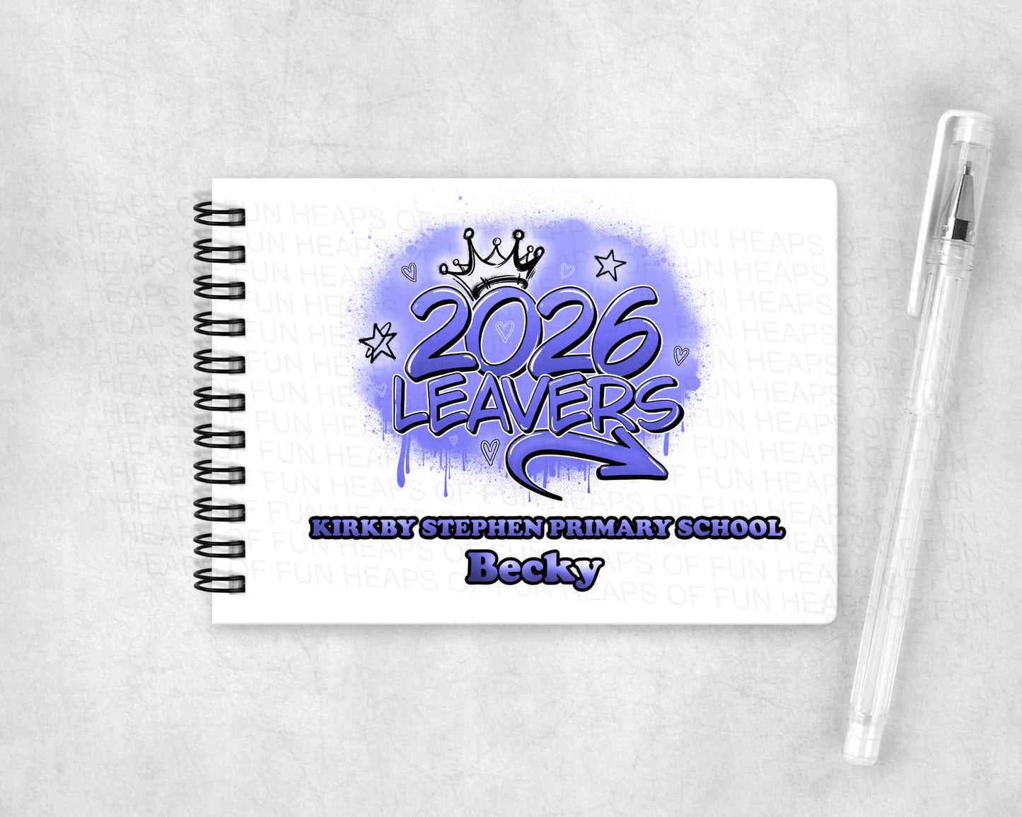 Personalised 2026 Leavers Notebook A5 | School Leavers Gift | Custom Name School Memory Book | End of Primary School Keepsake
