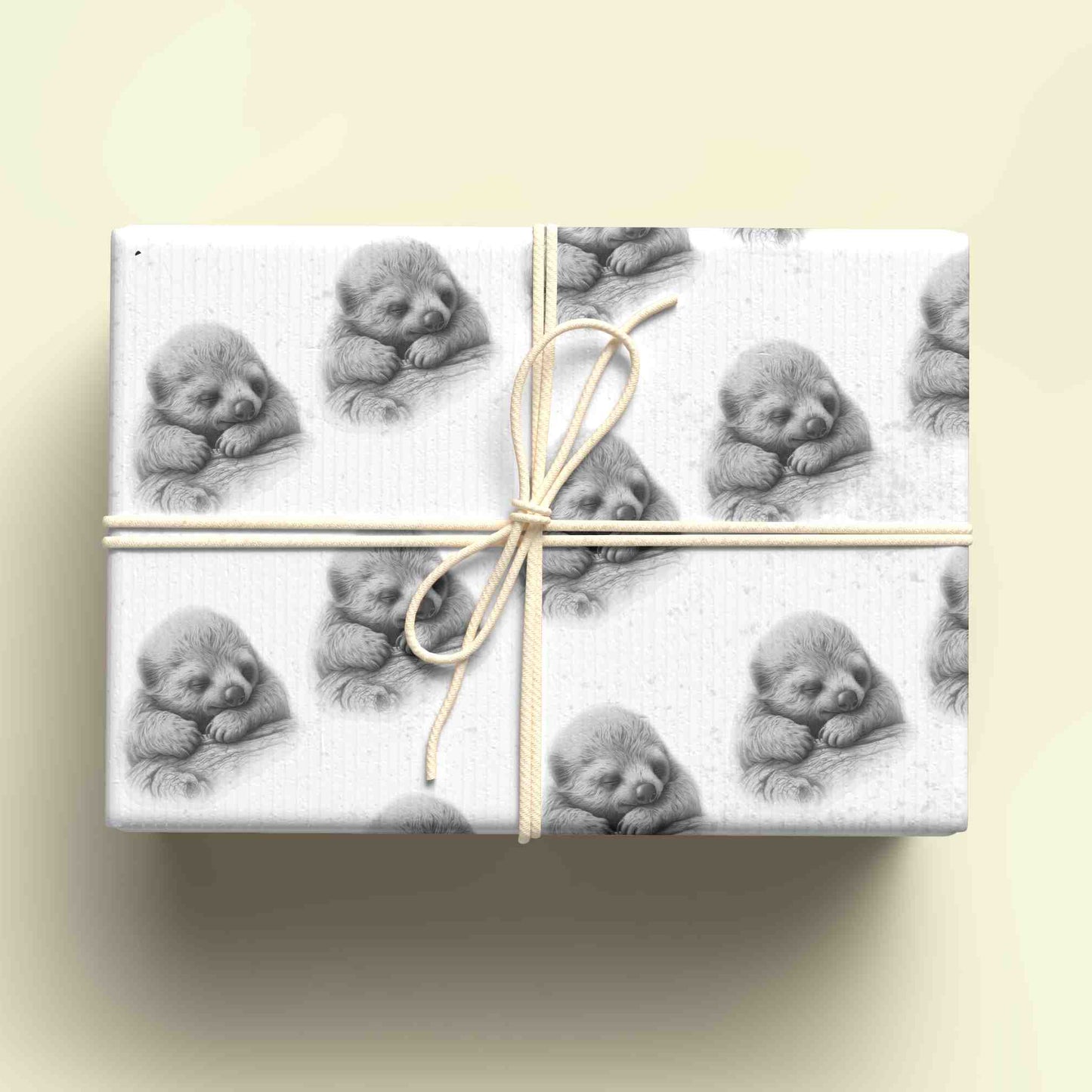 Sketchy Sleeping Sloth Wrapping Paper - For any occasion