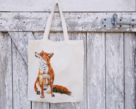 Personalised Tote Bag, Fox Tote Bag, Fox Gift, Reusable Bag