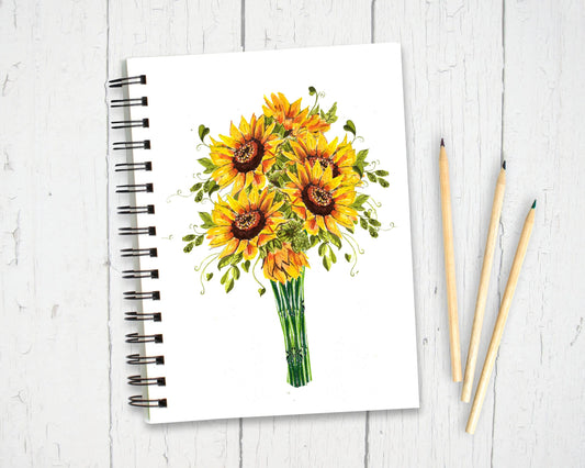 Sunflowers Notebook | Floral Notebook | Sunflower Gift