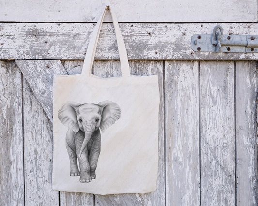 Elephant Tote Bag, Reusable Bag, Personalised Tote Bag