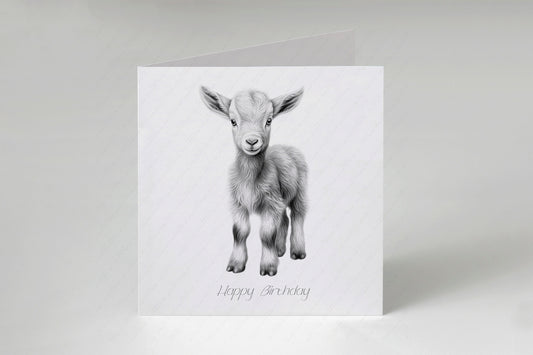 Goat Birthday Card - Personalised Goat Card