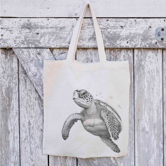 Sea Turtle Tote Bag, Reusable Bag, Personalised Tote Bag